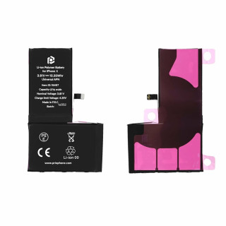 Baterija za Apple iPhone X, 2716 mAh, vključen trak za pritrditev Baterija za Apple iPhone X, 2716 mAh, vključen trak za pritrditev