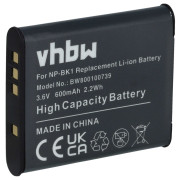 Baterija NP-BK1 za Sony CyberShot DSC-S750 / DSC-S950 / DSC-W370, 600 mAh