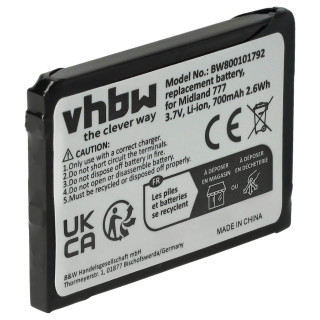 Baterija za Midland 777 / PMR446, 700 mAh