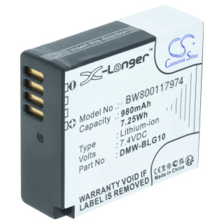 Baterija DMW-BLG10 / DMW-BLE9 za Panasonic Lumix DMC-GF3 / DMC-GF6 / DMC-TZ81, 980 mAh Baterija DMW-BLG10 / DMW-BLE9 za Panasonic Lumix DMC-GF3 / DMC-GF6 / DMC-TZ81, 980 mAh