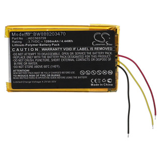 Baterija za SteelSeries Arctis 1 / Arctis 3 / Arctis 7, AEC503759, 1200 mAh Baterija za SteelSeries Arctis 1 / Arctis 3 / Arctis 7, AEC503759, 1200 mAh