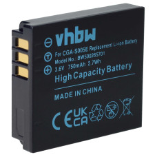 Baterija CGA-S005 za Panasonic Lumix DMC-FC01 / DMC-FX8 / DMC-LX1, 750 mAh Baterija CGA-S005 za Panasonic Lumix DMC-FC01 / DMC-FX8 / DMC-LX1, 750 mAh