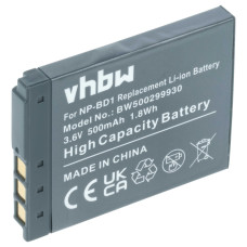 Baterija NP-BD1 za Sony Cybershot DSC-T2  / DSC-T900 / DSC-TX1, 500 mAh