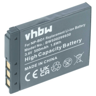 Baterija NP-BD1 za Sony Cybershot DSC-T2  / DSC-T900 / DSC-TX1, 500 mAh