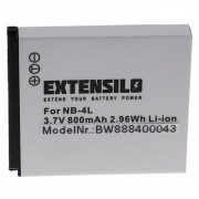 Baterija NB-4L za Canon IXUS 30 / 40 / 50 / 55, 800 mAh Baterija NB-4L za Canon IXUS 30 / 40 / 50 / 55, 800 mAh