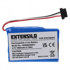 Baterija za Becker Traffic Assist 107 / Z200 / Z205, 1000 mAh