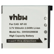 Baterija NP-60 za Casio Exilim EX-FS10 / EX-S12 / EX-Z90, 550 mAh