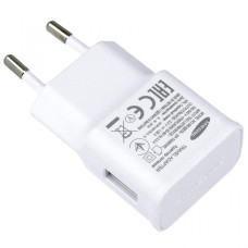 Polnilec za telefone Samsung EP-TA50EWE, originalni, brez kabla, bel, 1.55A
