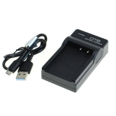 Polnilec za baterijo Fuji NP-50 / Kodak KLIC-7004 / Pentax D-Li68 / D-Li122, MicroUSB