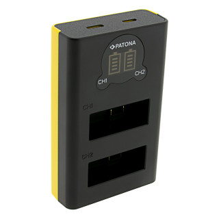 Polnilec za baterijo GoPro Hero 13, MicroUSB, dvojni Polnilec za baterijo GoPro Hero 13, MicroUSB, dvojni