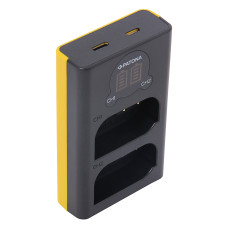 Polnilec za baterijo Panasonic DMW-BLK22, MicroUSB, dvojni Polnilec za baterijo Panasonic DMW-BLK22, MicroUSB, dvojni