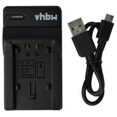 Polnilec za baterijo Panasonic VW-VBK180 / VW-VBT190 / VW-VBY100, MicroUSB