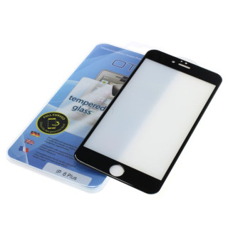 Kaljeno zaščitno steklo za iPhone 6 Plus / 6S Plus, Full Cover 3D, črno