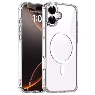 Silikonski ovitek za Apple iPhone 16 Plus, Magsafe, prozoren Silikonski ovitek za Apple iPhone 16 Plus, Magsafe, prozoren