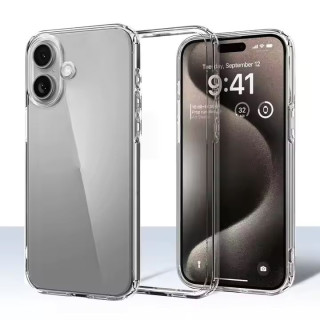 Silikonski ovitek za Apple iPhone 16 Plus, prozoren Silikonski ovitek za Apple iPhone 16 Plus, prozoren